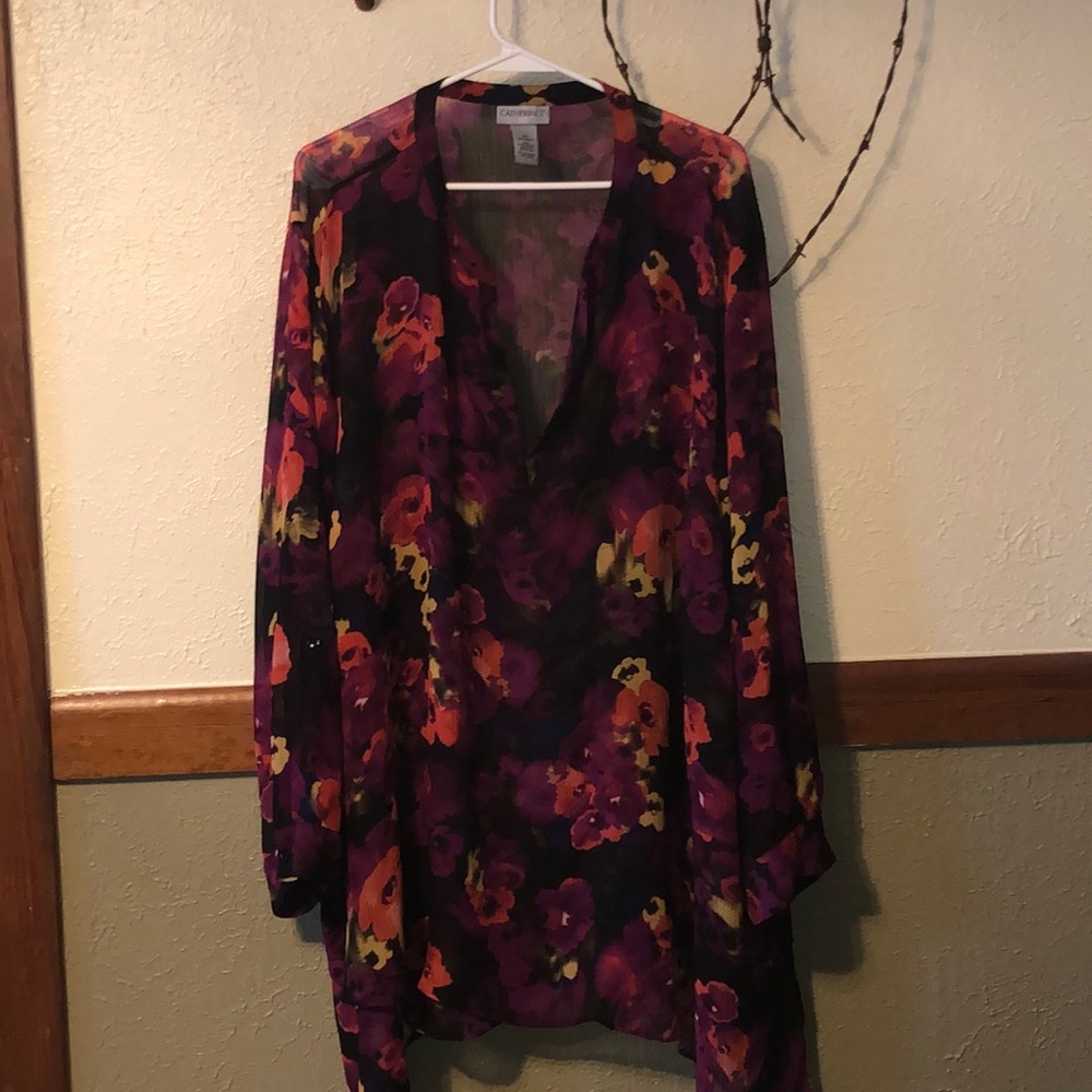 Plus Size Floral Tubic